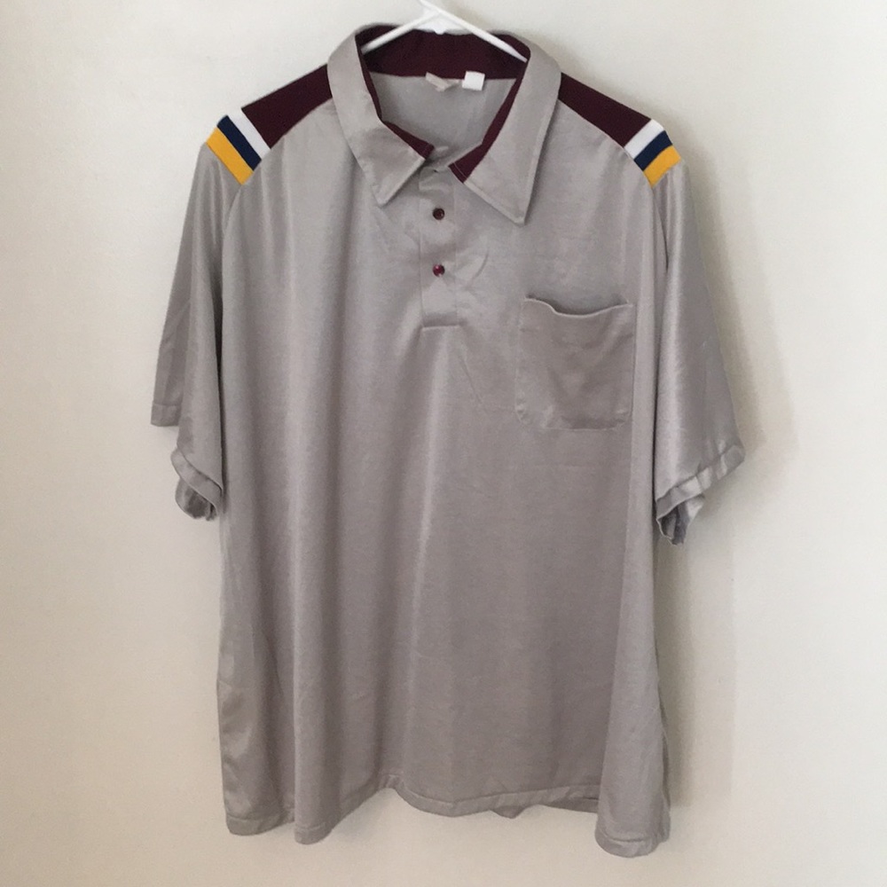 Vintage Silver Route 66 Collared Shirt